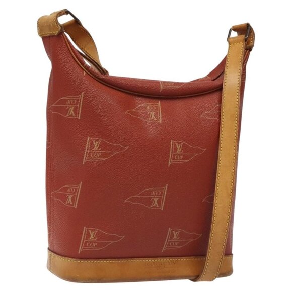 LOUIS VUITTON LOUIS VUITTON Cup Le Touquet Shoulder Bag Red  Auth - Picture 1 of 16